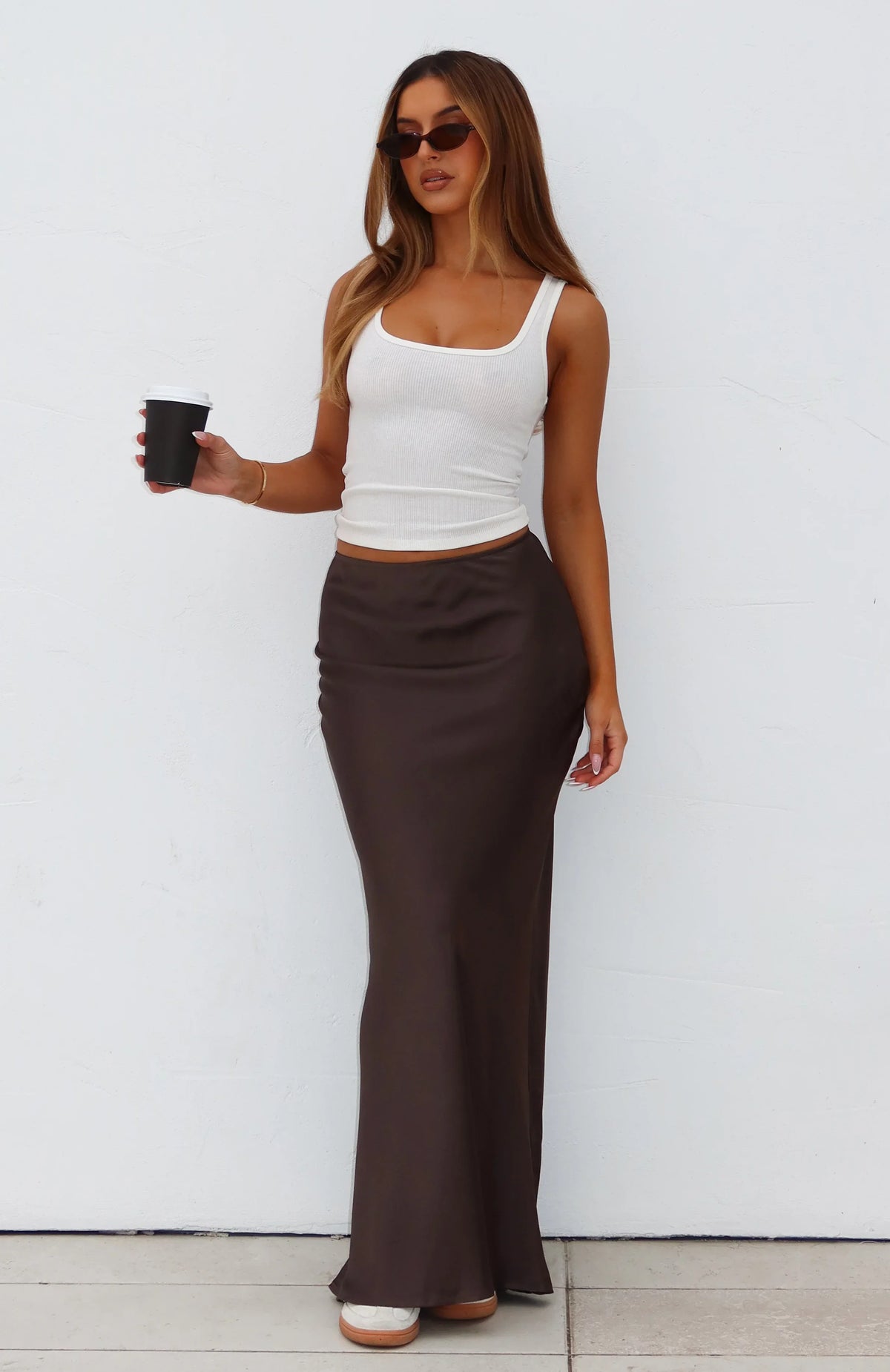 Keep Coming Back Maxi Skirt Charcoal