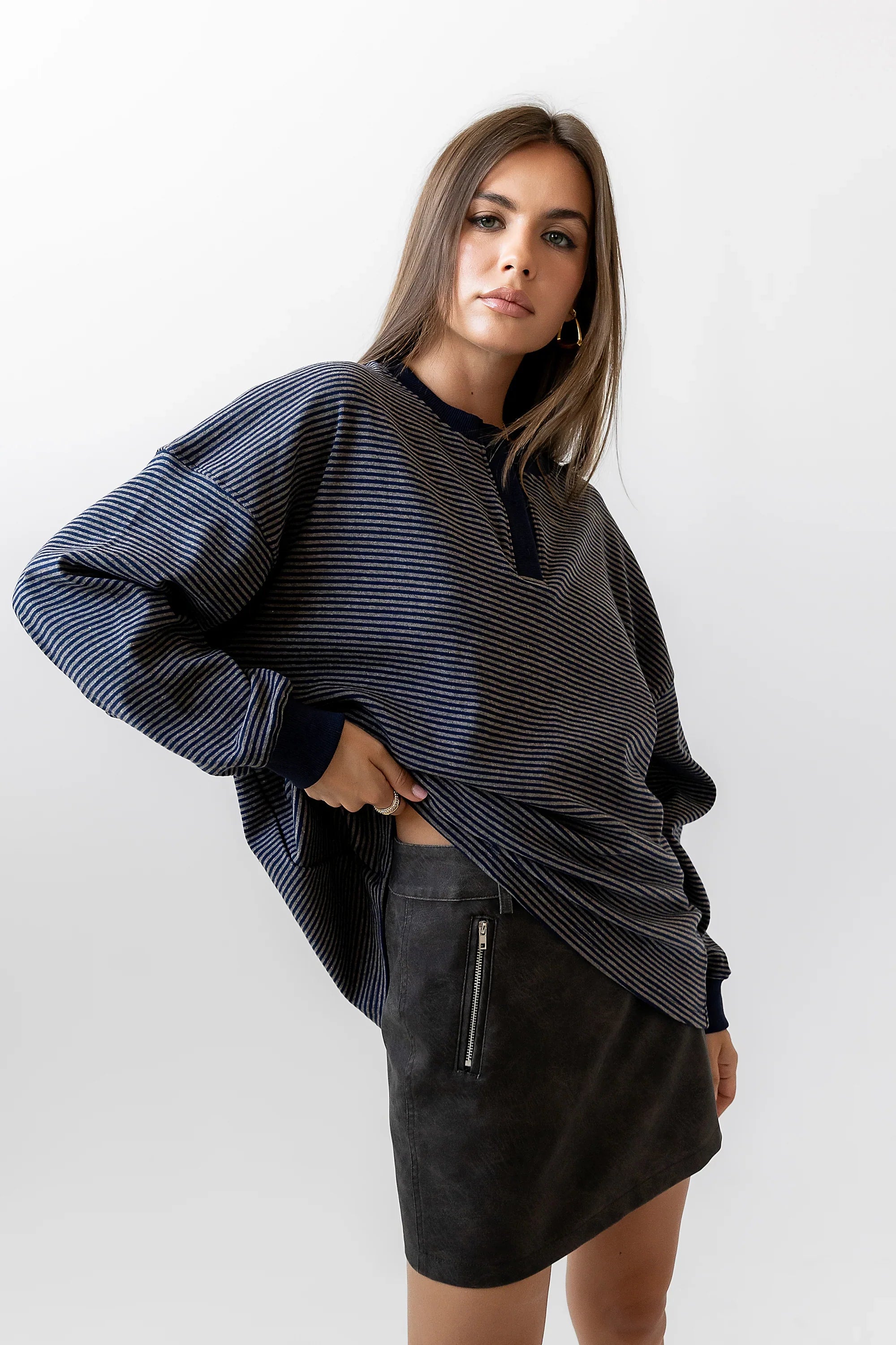 Skye Oversized Striped Top