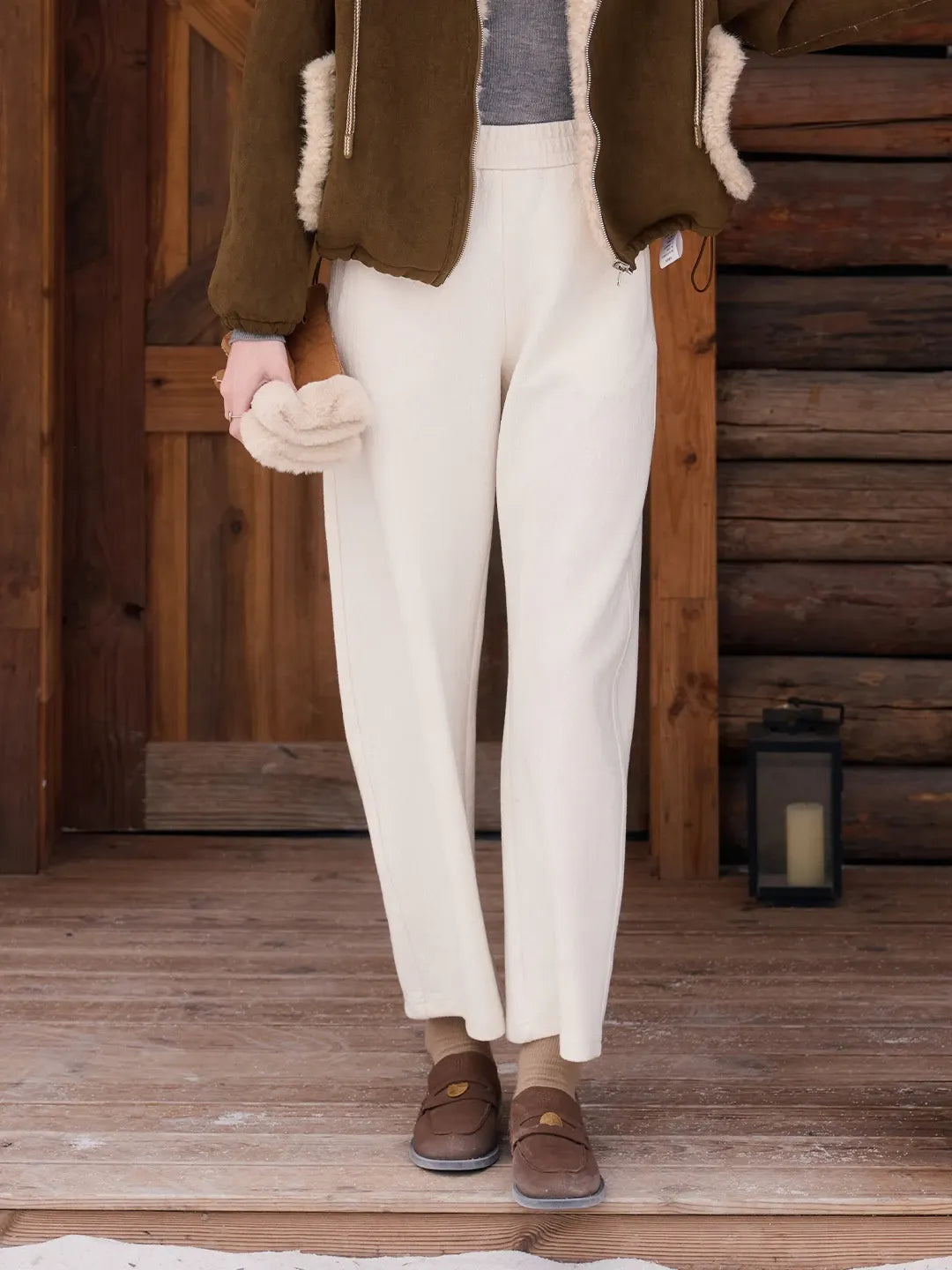 Jessie Silhouette Straight Wool Trousers