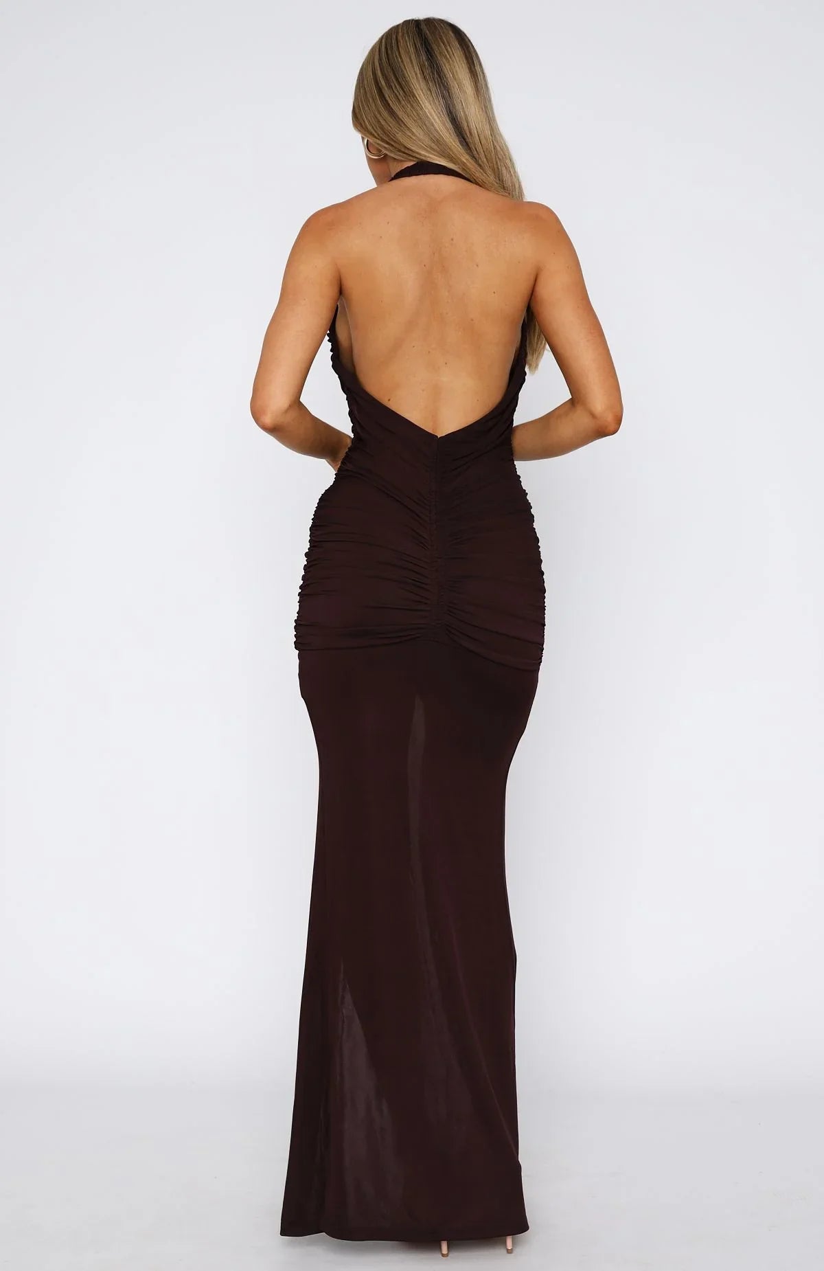 Keep Me Close Maxi Dress Chocolate