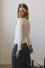 Iris Basic Top in Cream